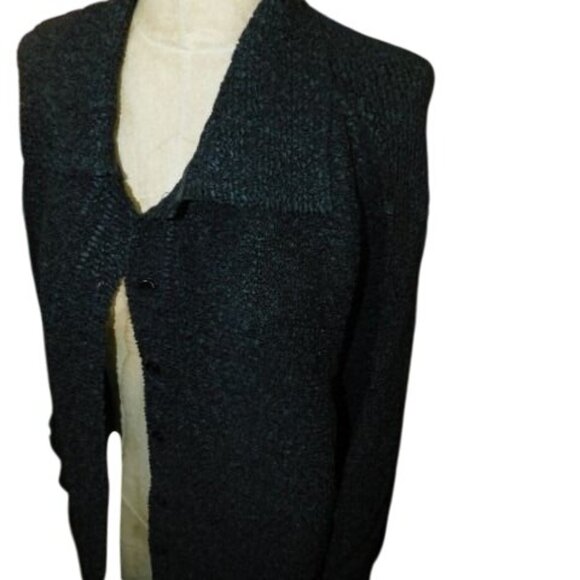 Vikki Vi Size 1X Plus Size Elegant Crinkle Button Down 3/4 Sleeve Top - Picture 3 of 3